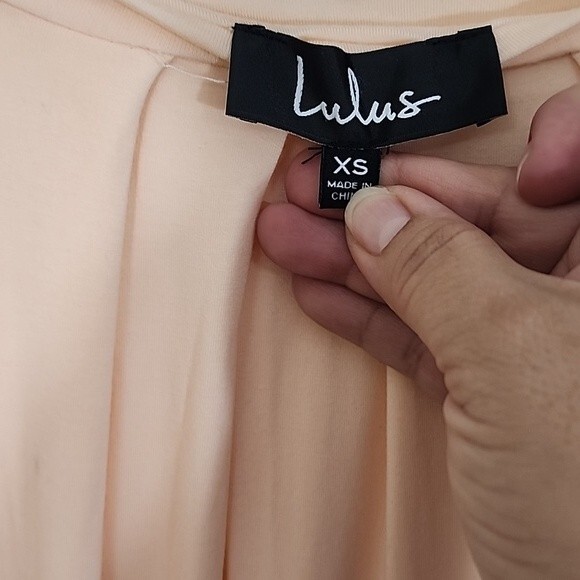 Lulu's soft peach tricks of the trade maxi infinity dress size XS - Picture 3 of 13